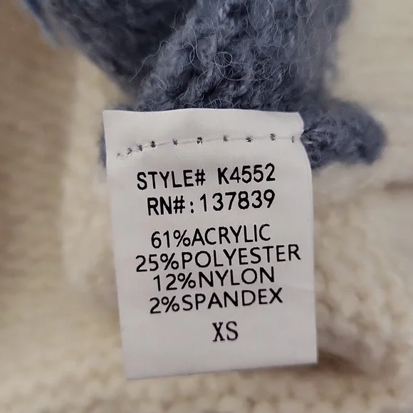 Luna Ivy Anthropologie Women XS Oversized Cardigan Knit Patchwork Floral NWT - Picture 9 of 10